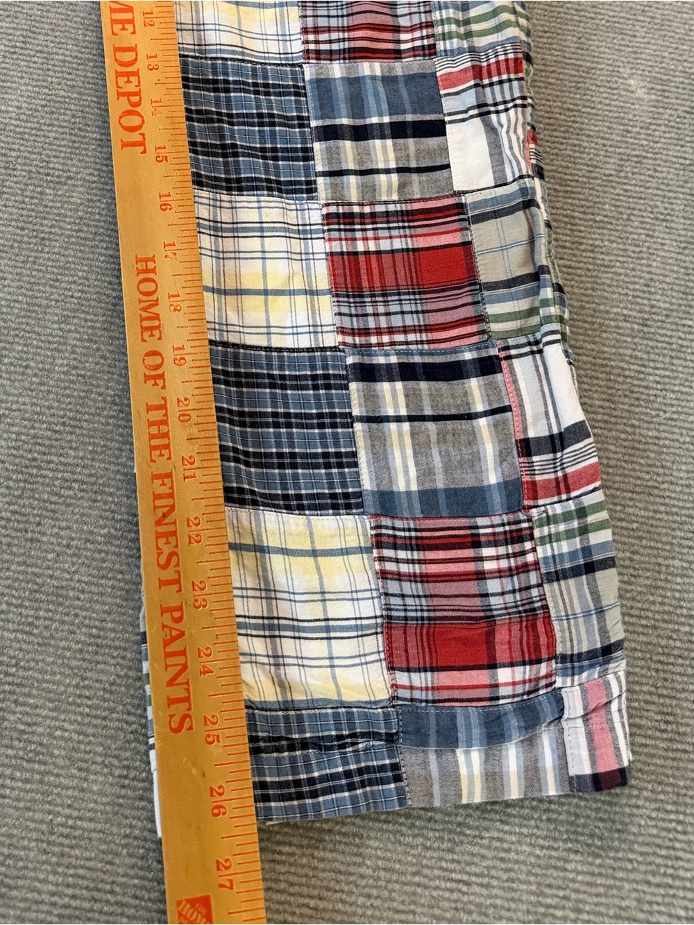 Orvis Cropped Patchwork Madras Pants Women’s 12 Preppy Coastal Cotton - Picture 4 of 7